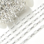 Sterling Silver Rectangular Link Chain